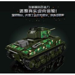 MouldKing 20024 Mould King 20024 non  XE TĂNG SHERMAN M4 bộ đồ chơi xếp lắp ráp ghép mô hình Military Army SHERMAN TANK Quân Sự Bộ Đội