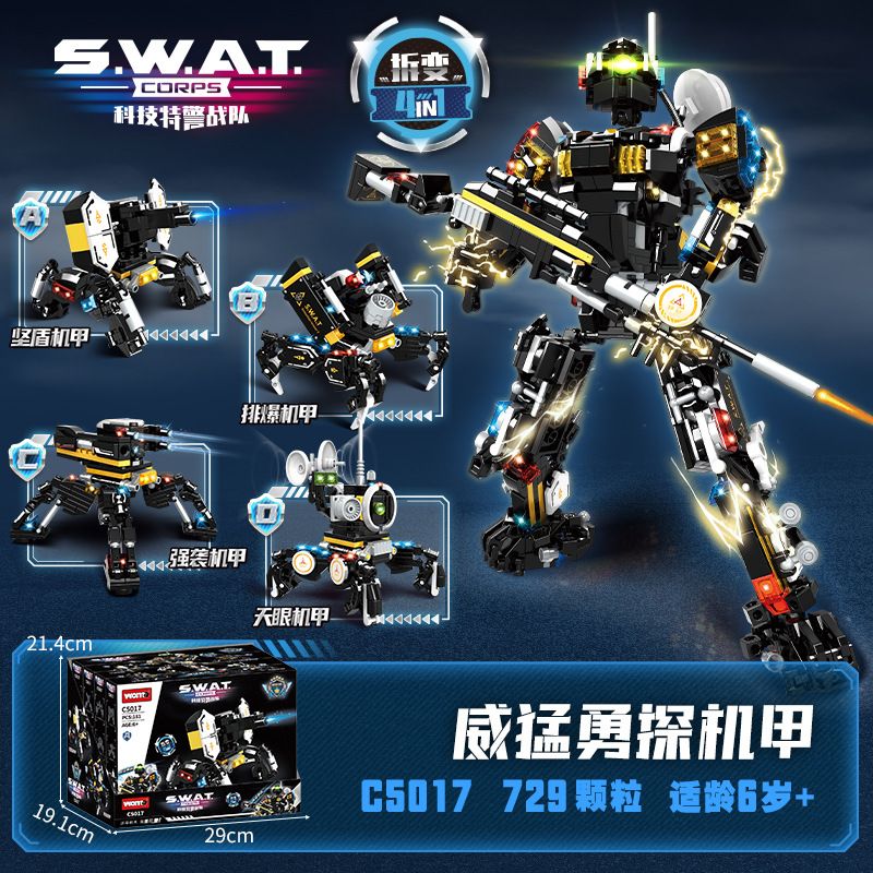 WOMA 5009 C5017 5017 non  CUỘC CHIẾN THẦM LẶNG bộ đồ chơi xếp lắp ráp ghép mô hình City Thành Phố 729 khối