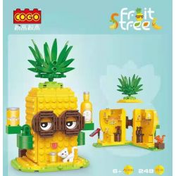 COGO 13807-2 non  CỬA HÀNG BIA DỨA bộ đồ chơi xếp lắp ráp ghép mô hình Mini Modular FRUIT TREE Đường Phố Thu Nhỏ 249 khối