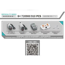 SEMBO 720900 non  JCM UNIMOG U400 bộ đồ chơi xếp lắp ráp ghép mô hình 910 khối