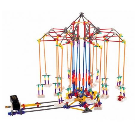 LOZ 2025 P0007 0007 Xếp hình kiểu Nanoblock LOZ ELECTRIC AMUSEMENT PARK Electric Amusement Park Super Swing Flying Chairs đu Quay Dây Treo 8 Ghế động Cơ Pin 620 khối có động cơ pin