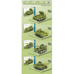 ZHEGAO QL2132 2132 non  XE TĂNG NHỎ bộ đồ chơi xếp lắp ráp ghép mô hình Military Army TRACKED TANK Quân Sự Bộ Đội 1104 khối