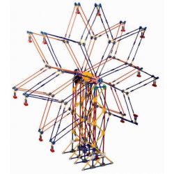 LOZ 2026 P0001 0001 Xếp hình kiểu Nanoblock LOZ ELECTRIC AMUSEMENT PARK Electric Amusement Park Double Star Ferris Wheel đu Quay đứng Hình Sao 8 Cánh động Cơ Pin 977 khối có động cơ pin