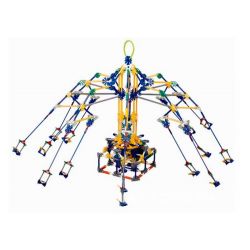 LOZ 2027 P0003 0003 Xếp hình kiểu Nanoblock LOZ ELECTRIC AMUSEMENT PARK Electric Amusement Park Rotary Giant Stride Swing đu Quay Dây Văng 8 Ghế động Cơ Pin 853 khối có động cơ pin