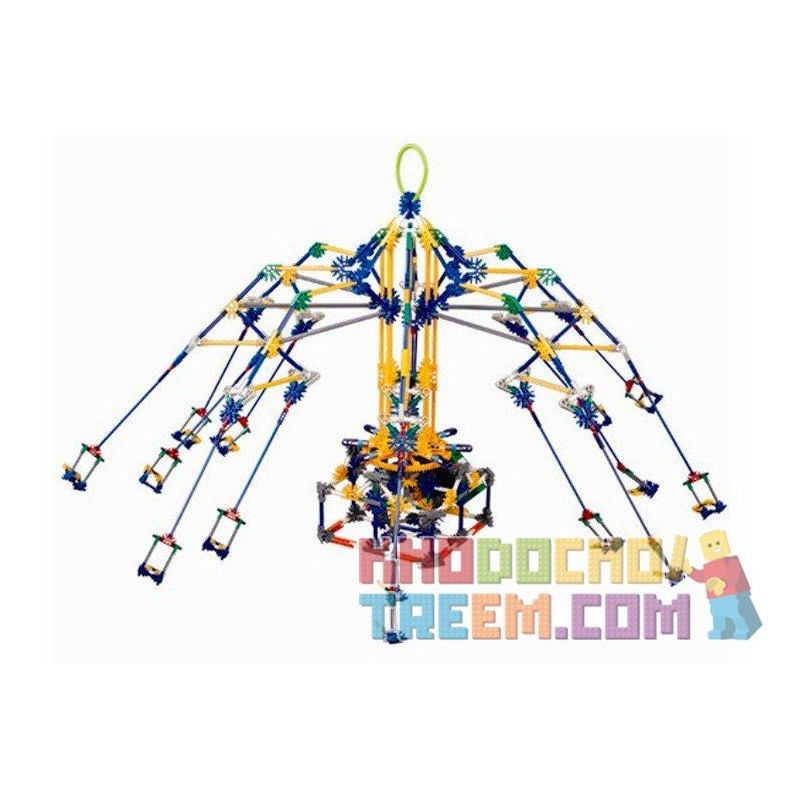 LOZ 2027 P0003 0003 Xếp hình kiểu Nanoblock LOZ ELECTRIC AMUSEMENT PARK Electric Amusement Park Rotary Giant Stride Swing đu Quay Dây Văng 8 Ghế động Cơ Pin 853 khối có động cơ pin