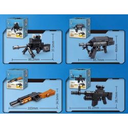 ZHEGAO QL1284 1284 non  SÚNG TRƯỜNG TẤN CÔNG M4 bộ đồ chơi xếp lắp ráp ghép mô hình Gun WEAPONS