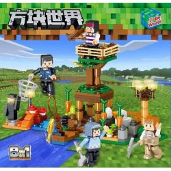 ZHEGAO QL2524 2524 non  NGƯỜI BẢO VỆ SENTINEL bộ đồ chơi xếp lắp ráp ghép mô hình Minecraft CUBE WORLD Game Xây Dựng