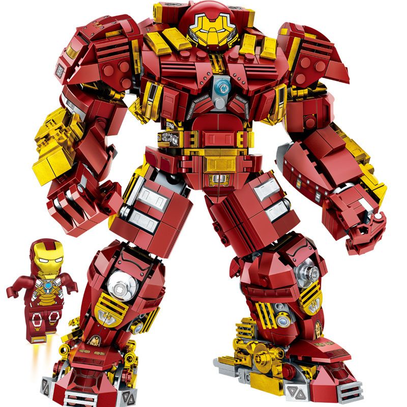 LW 2051 non  IRON MAN ANTI-HULK ARMOR MK-44 PHIÊN BẢN COLLECTOR'S MECH MẠNH MẼ 1:24 tỷ lệ 1:24 bộ đồ chơi xếp lắp ráp ghép mô hình Marvel Super Heroes HEROS SUPER MECHA MK-44 POWERFUL Siêu Anh Hùng Marvel 1056 khối