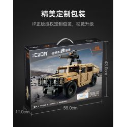 CADA DOUBLEE C51202 51202 non  XE ĐỊA HÌNH HUMMER H1 1:14 tỷ lệ 1:14 bộ đồ chơi xếp lắp ráp ghép mô hình  HUMVEE Kỹ Thuật Công Nghệ Cao Mô Hình Phương Tiện 628 khối