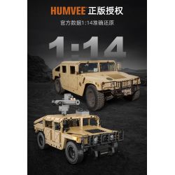 CADA DOUBLEE C51202 51202 non  XE ĐỊA HÌNH HUMMER H1 1:14 tỷ lệ 1:14 bộ đồ chơi xếp lắp ráp ghép mô hình  HUMVEE Kỹ Thuật Công Nghệ Cao Mô Hình Phương Tiện 628 khối