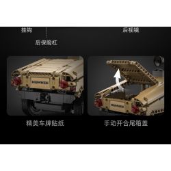 CADA DOUBLEE C51202 51202 non  XE ĐỊA HÌNH HUMMER H1 1:14 tỷ lệ 1:14 bộ đồ chơi xếp lắp ráp ghép mô hình  HUMVEE Kỹ Thuật Công Nghệ Cao Mô Hình Phương Tiện 628 khối