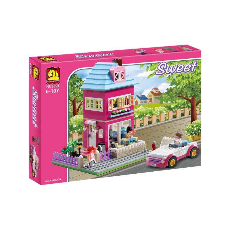 OXFORD HS3391 3391 non  NGÔI NHÀ HAI TẦNG bộ đồ chơi xếp lắp ráp ghép mô hình City 이층집 Thành Phố