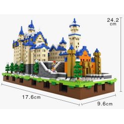 LOZ 9049 Xếp hình kiểu Nanoblock ARCHITECTURE Neuschwanstein Neuschwanstein 6800 khối