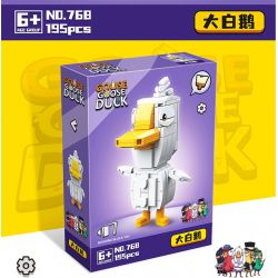 RENZAIMA 768 non  NGỖNG TRẮNG LỚN bộ đồ chơi xếp lắp ráp ghép mô hình GOOSE DUCK 195 khối