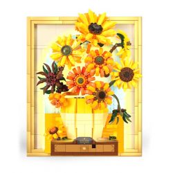 WEKKI 506302 non  BẢO TÀNG NGHỆ THUẬT HOA HƯỚNG DƯƠNG bộ đồ chơi xếp lắp ráp ghép mô hình Art THE SUNFLOWER 1166 khối
