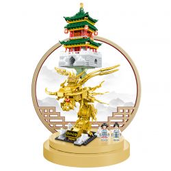 MINGDI 58022 non  XI'AN ZHONGLOU. bộ đồ chơi xếp lắp ráp ghép mô hình Buildings 808 khối