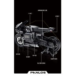 PanlosBrick 672009 Panlos Brick 672009 non  XE ĐẠP DƠI bộ đồ chơi xếp lắp ráp ghép mô hình MOTORBIKE 1080 khối