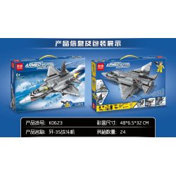 MINGDI LEIBAO K0623 0623 non  VŨ KHÍ TRANG MÁY BAY CHIẾN ĐẤU J-35 bộ đồ chơi xếp lắp ráp ghép mô hình Military Army ARMED WEAPONS J-35 FIGHTER Quân Sự Bộ Đội 422 khối