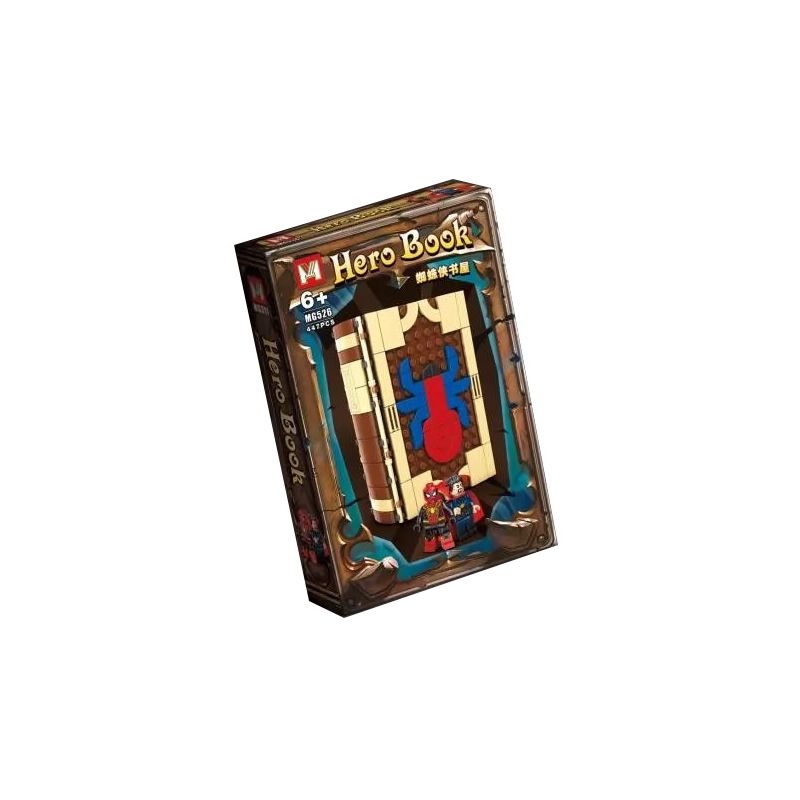 MG 526 non  NHÀ SÁCH SPIDER-MAN bộ đồ chơi xếp lắp ráp ghép mô hình HERO BOOK Người Nhện 447 khối
