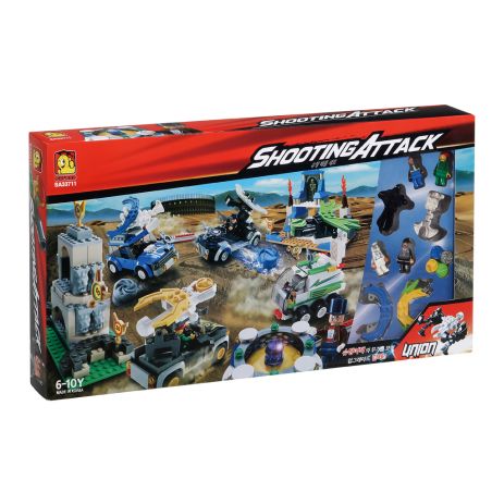 OXFORD SA33711 33711 non  BỘ ĐỒ CHIẾN ĐẤU BẮN SÚNG bộ đồ chơi xếp lắp ráp ghép mô hình 슈팅배틀세트(SHOOTING ATTACK)