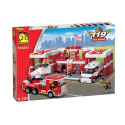 OXFORD FD3293 3293 non  SỞ CỨU HỎA bộ đồ chơi xếp lắp ráp ghép mô hình FIRE STATION