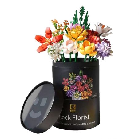 SEMBO 601233A non  ƯU ĐÃI ĐẶC BIỆT CỦA BOUQUET SAM bộ đồ chơi xếp lắp ráp ghép mô hình Flowers BLOCK FLORIST Hoa 1807 khối