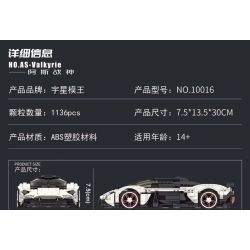 MouldKing 10016 Mould King 10016 non  THẦN CHIẾN TRANH bộ đồ chơi xếp lắp ráp ghép mô hình Creator Expert AS-VALKYRIE Chuyên Gia Sáng Tạo 1136 khối