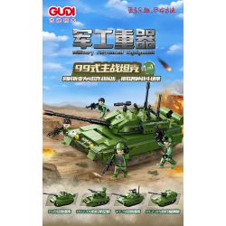 GUDI 20401 non  VŨ KHÍ QUÂN SỰ HẠNG NẶNG XE TĂNG CHIẾN ĐẤU CHỦ LỰC TYPE 99 4 TỔ HỢP bộ đồ chơi xếp lắp ráp ghép mô hình Military Army Quân Sự Bộ Đội 925 khối