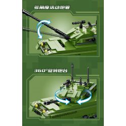 GUDI 20401 non  VŨ KHÍ QUÂN SỰ HẠNG NẶNG XE TĂNG CHIẾN ĐẤU CHỦ LỰC TYPE 99 4 TỔ HỢP bộ đồ chơi xếp lắp ráp ghép mô hình Military Army Quân Sự Bộ Đội 925 khối