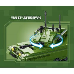 GUDI 20401 non  VŨ KHÍ QUÂN SỰ HẠNG NẶNG XE TĂNG CHIẾN ĐẤU CHỦ LỰC TYPE 99 4 TỔ HỢP bộ đồ chơi xếp lắp ráp ghép mô hình Military Army Quân Sự Bộ Đội 925 khối