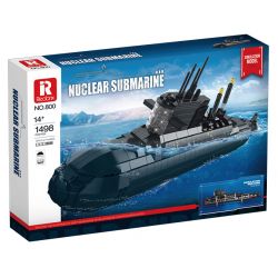 REOBRIX 800 non  TÀU NGẦM HẠT NHÂN CHIẾN LƯỢC TYPE 094 bộ đồ chơi xếp lắp ráp ghép mô hình Military Army NUCLEAR SUBMARINE Quân Sự Bộ Đội 1498 khối