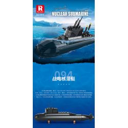 REOBRIX 800 non  TÀU NGẦM HẠT NHÂN CHIẾN LƯỢC TYPE 094 bộ đồ chơi xếp lắp ráp ghép mô hình Military Army NUCLEAR SUBMARINE Quân Sự Bộ Đội 1498 khối