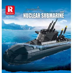 REOBRIX 800 non  TÀU NGẦM HẠT NHÂN CHIẾN LƯỢC TYPE 094 bộ đồ chơi xếp lắp ráp ghép mô hình Military Army NUCLEAR SUBMARINE Quân Sự Bộ Đội 1498 khối