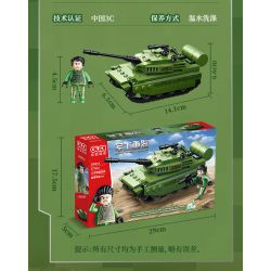 GUDI 20401 non  VŨ KHÍ QUÂN SỰ HẠNG NẶNG XE TĂNG CHIẾN ĐẤU CHỦ LỰC TYPE 99 4 TỔ HỢP bộ đồ chơi xếp lắp ráp ghép mô hình Military Army Quân Sự Bộ Đội 925 khối