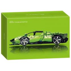 818 98282 ZHEGAO 00888 non  XE BÁN KEM bộ đồ chơi xếp lắp ráp ghép mô hình FOOD SNACKS ICE CREAM TRUCK 593 khối