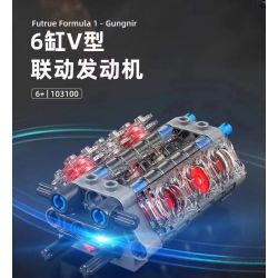 QIZHILE 103100 non  XE CÔNG THỨC 1 tỷ lệ 1:8 bộ đồ chơi xếp lắp ráp ghép mô hình  FUTRUE FORMULA 1 - GUNGNIR Kỹ Thuật Công Nghệ Cao Mô Hình Phương Tiện