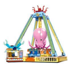 JIESTAR 37402 non  THIÊN ĐƯỜNG DƯỚI ĐÁY BIỂN CƠN LỐC BẠCH TUỘC bộ đồ chơi xếp lắp ráp ghép mô hình City Thành Phố 1189 khối