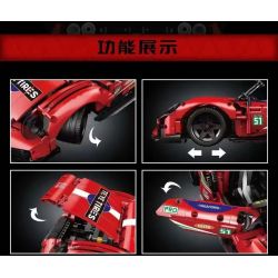 MouldKing 13176 Mould King 13176 non  PORSCHE 911 tỷ lệ 1:14 bộ đồ chơi xếp lắp ráp ghép mô hình  Kỹ Thuật Công Nghệ Cao Mô Hình Phương Tiện 1538 khối