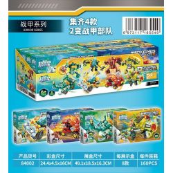 JI ZHIXING 84002 non  2 THAY ĐỔI ĐƠN VỊ GIÁP 4 LOẠI bộ đồ chơi xếp lắp ráp ghép mô hình 572 khối