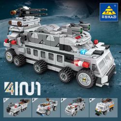 Kazi KY6623 6623 non  XE VŨ TRANG TRUYỀN NĂNG LƯỢNG TRÊN MỌI ĐỊA HÌNH 4 KẾT HỢP bộ đồ chơi xếp lắp ráp ghép mô hình The Third Universe Vũ Trụ Thứ 3 719 khối