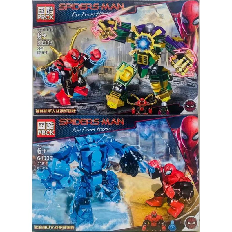 PRCK 64039-1 64039-2 non  KỆ THÉP CHIẾN TRANH BÍ ẨN NHỆN BIẾN THỂ MÁY bộ đồ chơi xếp lắp ráp ghép mô hình Spider-Man SPIDERS-MAN Người Nhện 469 khối