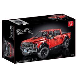 SUPER 18K K160 TA GAOLE T5014 5014 T5014A 5014A non  FORD RAPTOR F-150 8 tỷ lệ 1:8 bộ đồ chơi xếp lắp ráp ghép mô hình FORD F-150 RAPTOR 3249 khối