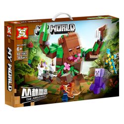 SX 1061 non  RỪNG bộ đồ chơi xếp lắp ráp ghép mô hình Minecraft MY WORLD THE JUNGLE HATES IT Game Xây Dựng 365 khối