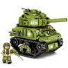 LEYI 66022 non  XE TĂNG PHIÊN BẢN Q SHERMAN bộ đồ chơi xếp lắp ráp ghép mô hình Military Army SHERMAN TANK Quân Sự Bộ Đội 458 khối
