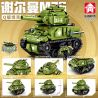 LEYI 66022 non  XE TĂNG PHIÊN BẢN Q SHERMAN bộ đồ chơi xếp lắp ráp ghép mô hình Military Army SHERMAN TANK Quân Sự Bộ Đội 458 khối