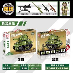 LEYI 66022 non  XE TĂNG PHIÊN BẢN Q SHERMAN bộ đồ chơi xếp lắp ráp ghép mô hình Military Army SHERMAN TANK Quân Sự Bộ Đội 458 khối