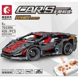 SEMBO 701906 non  ĐIỀU KHIỂN TỪ XA ĐEN LIGHTNING THỂ THAO XE HƠI CÔNG NGHỆ STUNTS bộ đồ chơi xếp lắp ráp ghép mô hình  CARS REMOTE CONTROL SPORTS Kỹ Thuật Công Nghệ Cao Mô Hình Phương Tiện 426 khối