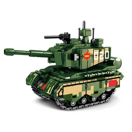 LEYI 66020 non  XE TĂNG PHIÊN BẢN Q CHIẾN ĐẤU CHỦ LỰC KIỂU 99 bộ đồ chơi xếp lắp ráp ghép mô hình Military Army 99 MAIN BATTLE TANK Quân Sự Bộ Đội 432 khối