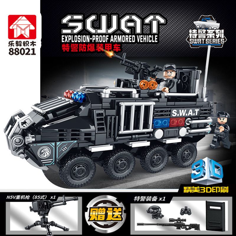 LWCK 90003 non  XE TÊN LỬA CHỐNG TĂNG bộ đồ chơi xếp lắp ráp ghép mô hình Flourishing Age Strengthen The Army 1027 khối