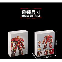 K BOX V5004 5004 non  GIÁP CHỐNG HULK MK44 bộ đồ chơi xếp lắp ráp ghép mô hình Marvel Super Heroes HUKKRUSTAR Siêu Anh Hùng Marvel 4123 khối
